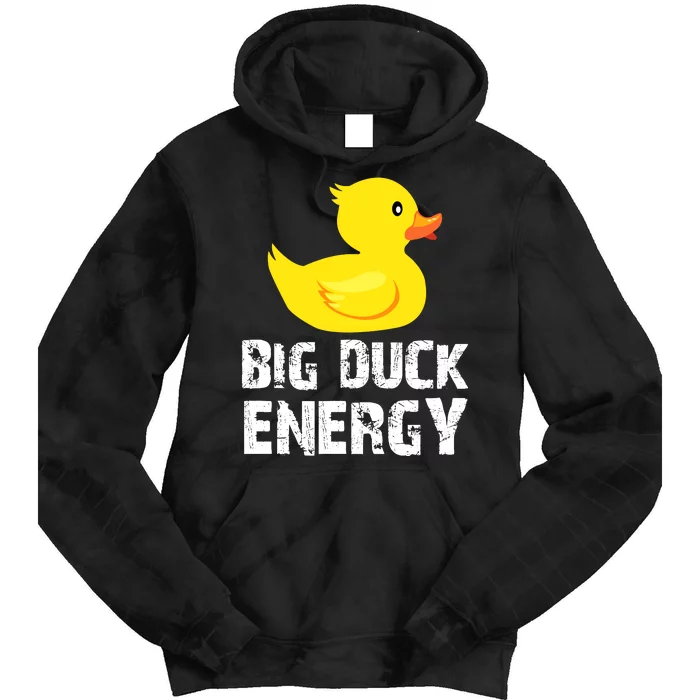 Big Duck Energy Yellow Rubber Duck Design Tie Dye Hoodie