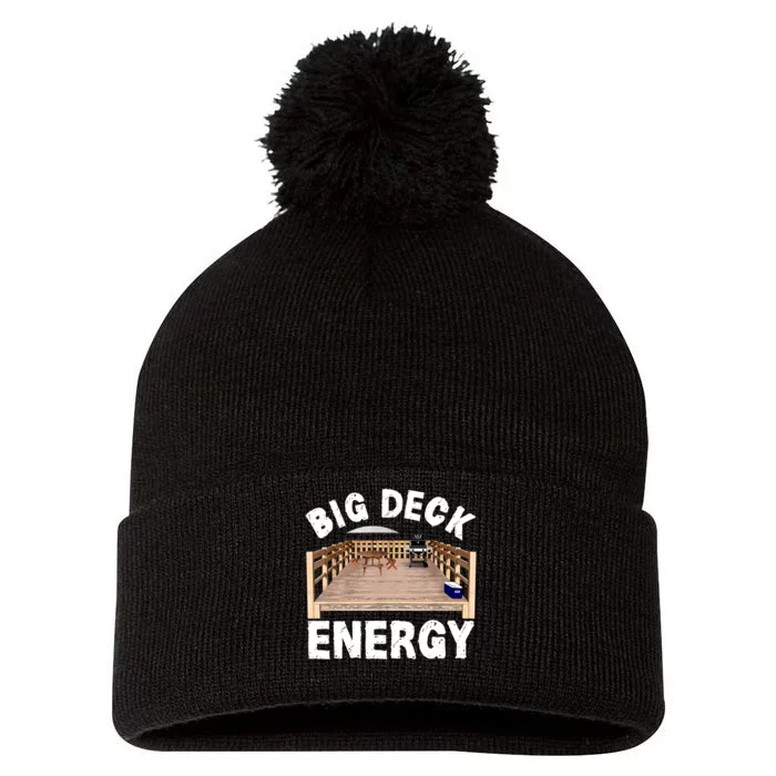 Big Deck Energy Funny Pom Pom 12in Knit Beanie