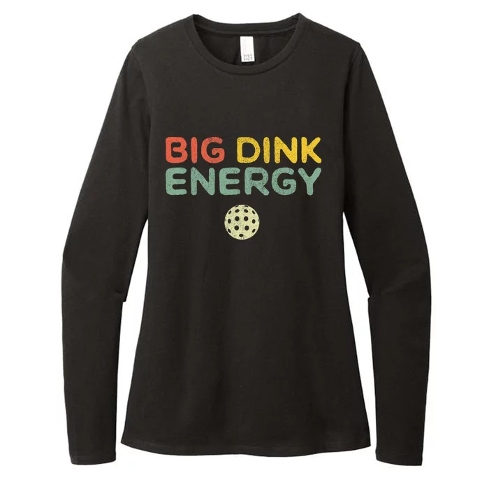 Big Dink Energy Funny Vintage Paddleball Pickleball Player Womens CVC Long Sleeve Shirt