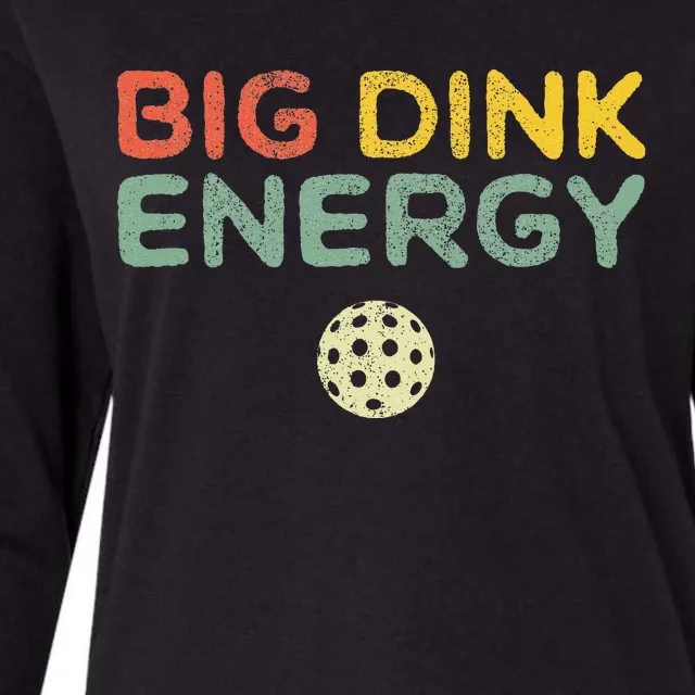 Big Dink Energy Pickleball Funny Pickle Ball Lover Men Retro Womens Cotton Relaxed Long Sleeve T-Shirt