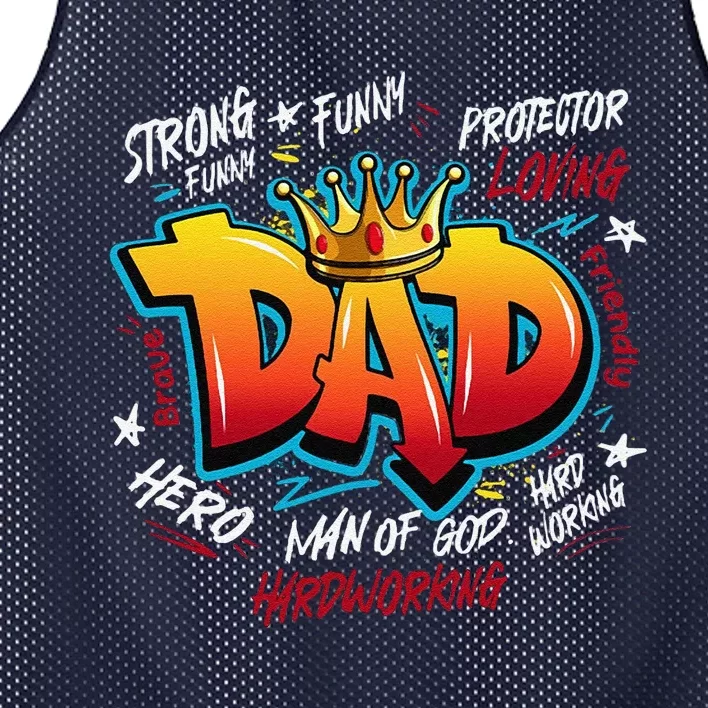 Best Dad Ever Mesh Reversible Basketball Jersey Tank