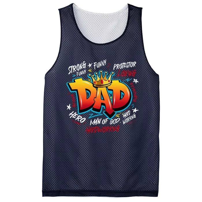 Best Dad Ever Mesh Reversible Basketball Jersey Tank