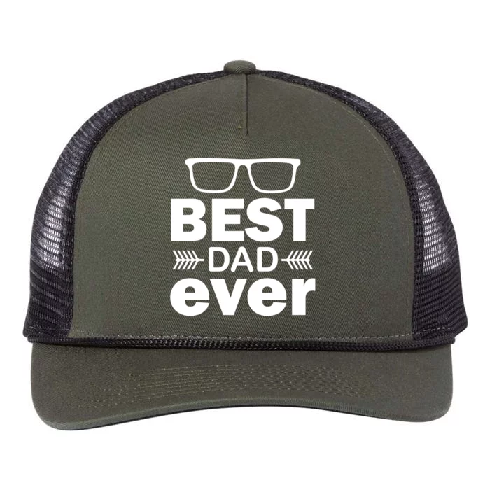 Best Dad Ever Retro Rope Trucker Hat Cap