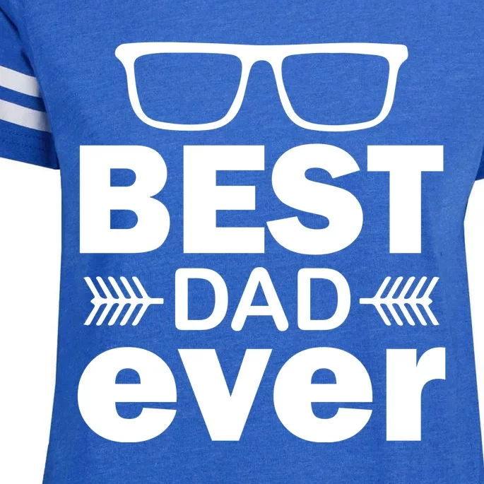 Best Dad Ever Enza Ladies Jersey Football T-Shirt