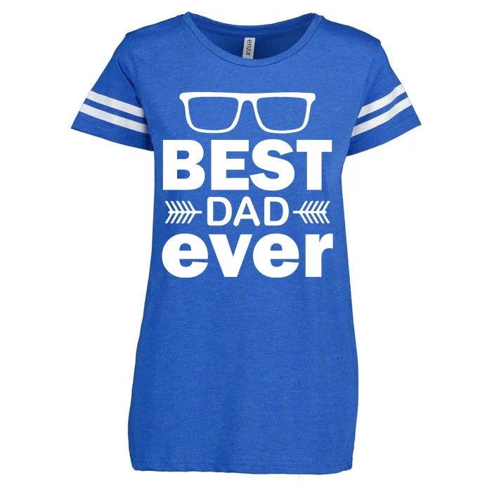 Best Dad Ever Enza Ladies Jersey Football T-Shirt