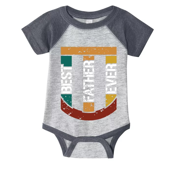 Best Dad Ever Distressed Vintage Retro Infant Baby Jersey Bodysuit