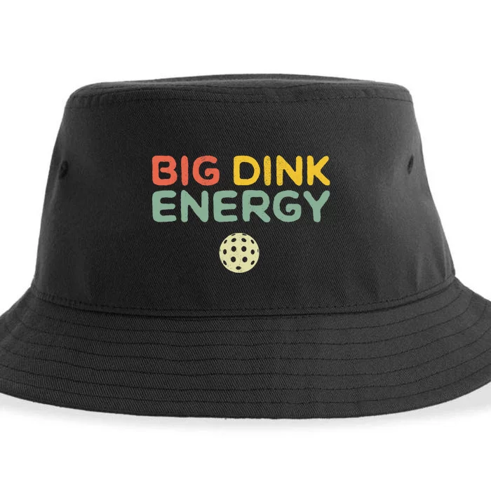 Big Dink Energy Pickleball Funny Pickle Ball Lover Retro Sustainable Bucket Hat