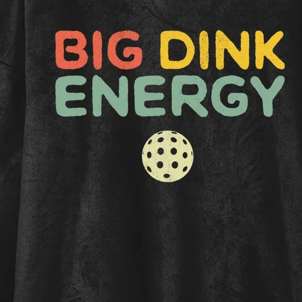 Big Dink Energy Pickleball Funny Pickle Ball Lover Retro Hooded Wearable Blanket