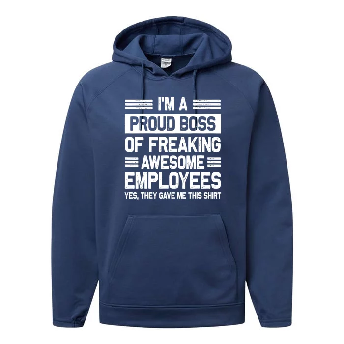 Boss Day Employee Appreciation Office Funny Boss Performance Fleece Hoodie