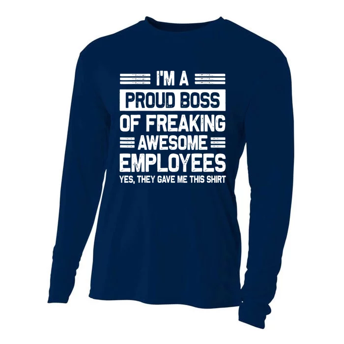 Boss Day Employee Appreciation Office Funny Boss Cooling Performance Long Sleeve Crew