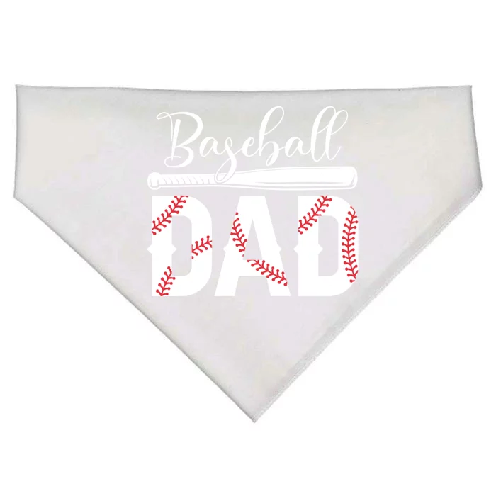 Baseball Dad Funny Gift For Fathers Day Softball Baseball Dad Gift USA-Made Doggie Bandana