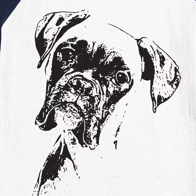 BOXER DOG FACE DOG LOVERS BOXER DOG GIFT Baseball Sleeve Shirt