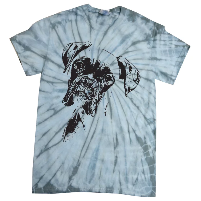 BOXER DOG FACE DOG LOVERS BOXER DOG GIFT Tie-Dye T-Shirt