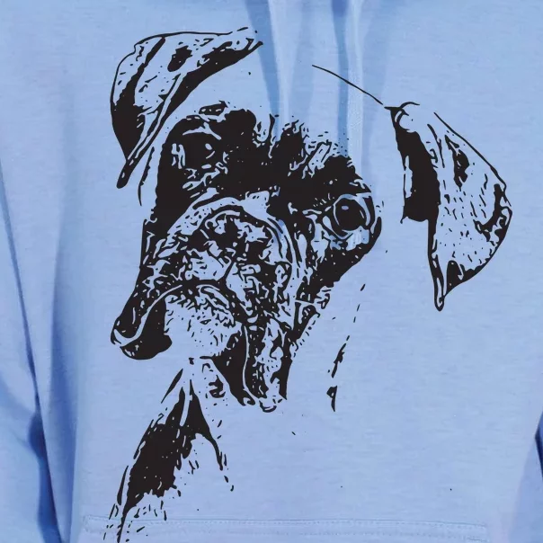 BOXER DOG FACE DOG LOVERS BOXER DOG GIFT Unisex Surf Hoodie