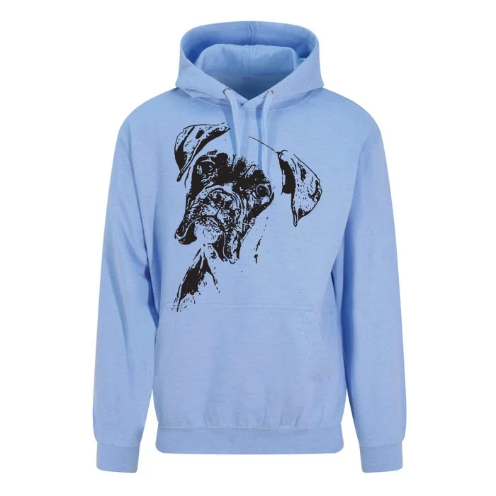 BOXER DOG FACE DOG LOVERS BOXER DOG GIFT Unisex Surf Hoodie