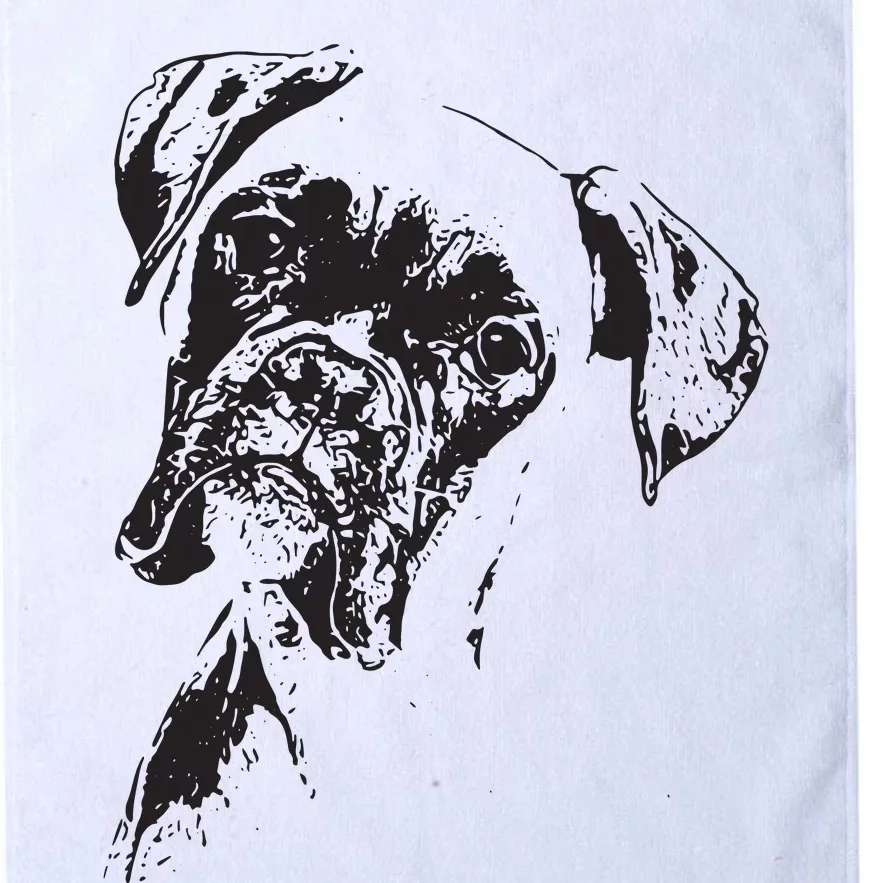 BOXER DOG FACE DOG LOVERS BOXER DOG GIFT Platinum Collection Golf Towel