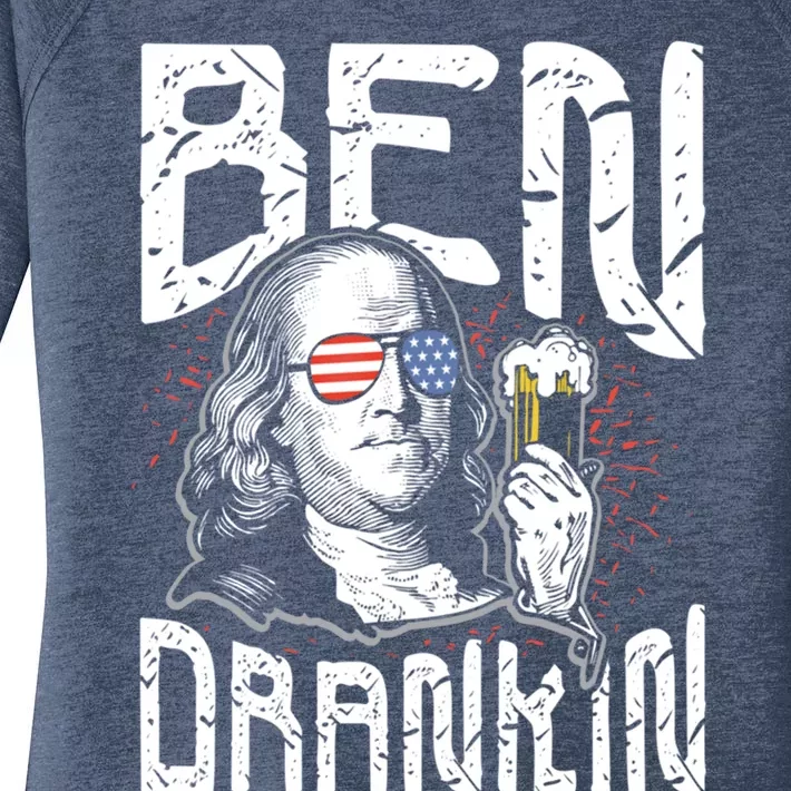 Ben Drankin Funny 4th Of July President Graphic Meaningful Gift Women's Perfect Tri Tunic Long Sleeve Shirt