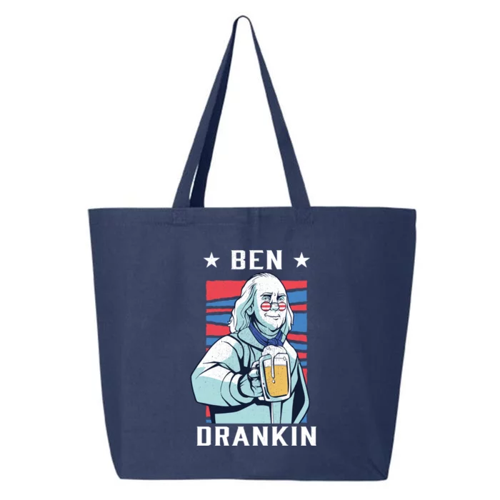 Ben Drankin Funny 4th Of July Patriotic Usa Merica Funny Gift 25L Jumbo Tote