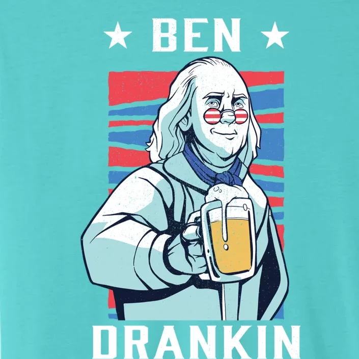 Ben Drankin Funny 4th Of July Patriotic Usa Merica Funny Gift ChromaSoft Performance T-Shirt