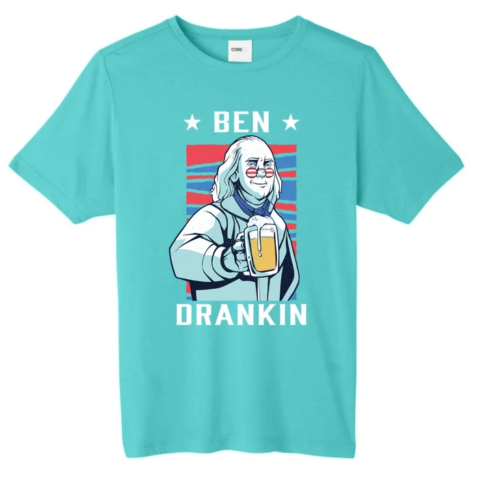 Ben Drankin Funny 4th Of July Patriotic Usa Merica Funny Gift ChromaSoft Performance T-Shirt