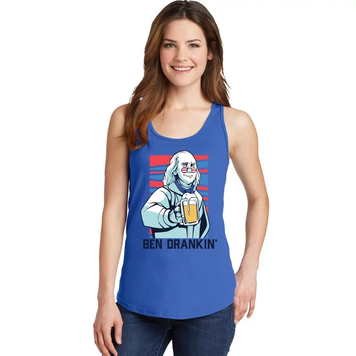 Ben Drankin Funny Ing Benjamin Franklin Meme July 4th Cool Gift Ladies Essential Tank