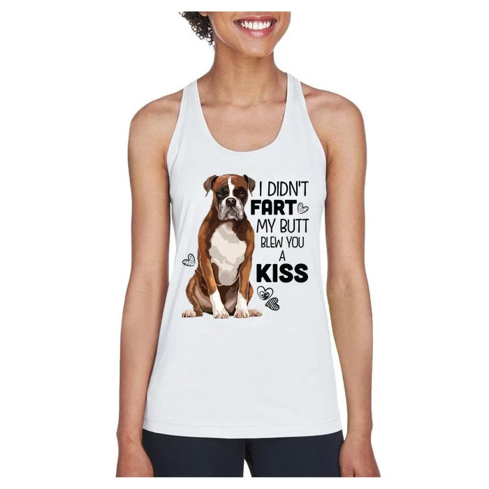 Boxer Dog Funny For Dog Mom Dog Dad Dog Lover Gift Women's Racerback Tank