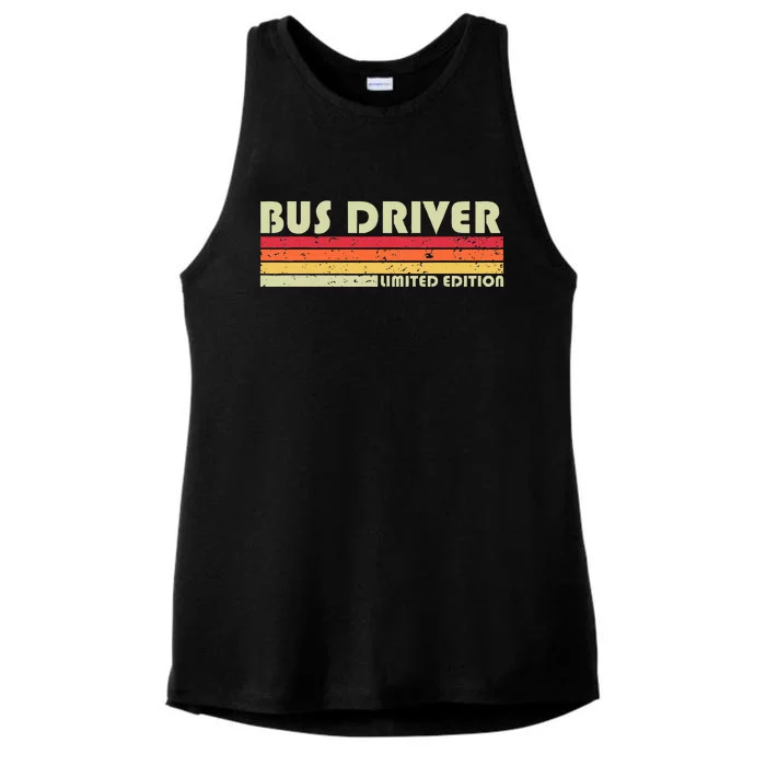 Bus Driver Funny Job Title Profession Birthday Worker Idea Ladies Tri-Blend Wicking Tank