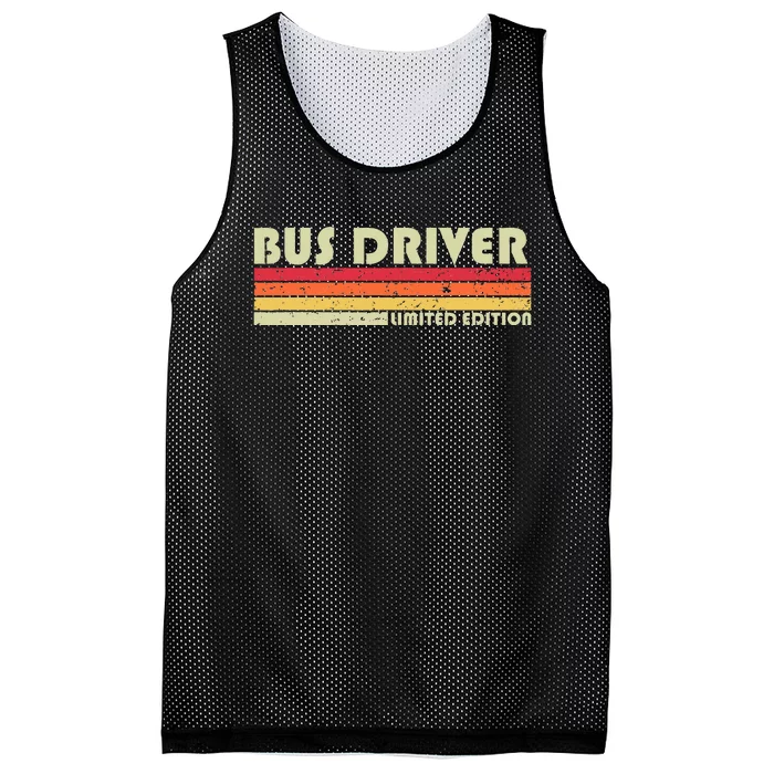 Bus Driver Funny Job Title Profession Birthday Worker Idea Mesh Reversible Basketball Jersey Tank