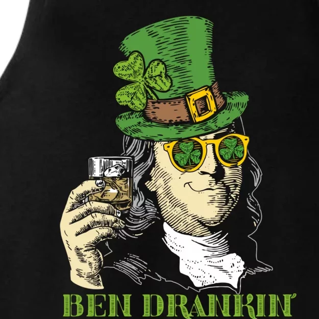 Ben Drankin Funny Green Shamrock Political St Patricks Day Gift Ladies Tri-Blend Wicking Tank