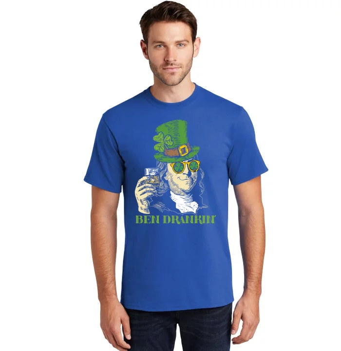 Ben Drankin Funny Green Shamrock Political St Patricks Day Gift Tall T-Shirt