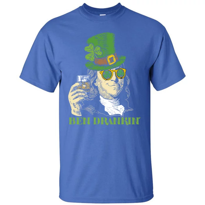 Ben Drankin Funny Green Shamrock Political St Patricks Day Gift Tall T-Shirt