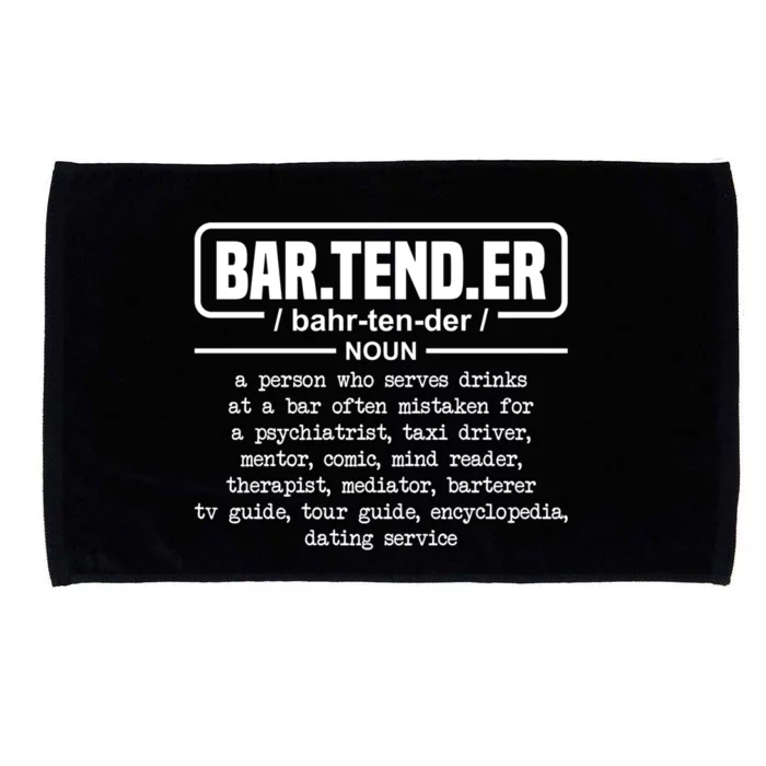 Bartender Definition For Bartender Gift Microfiber Hand Towel