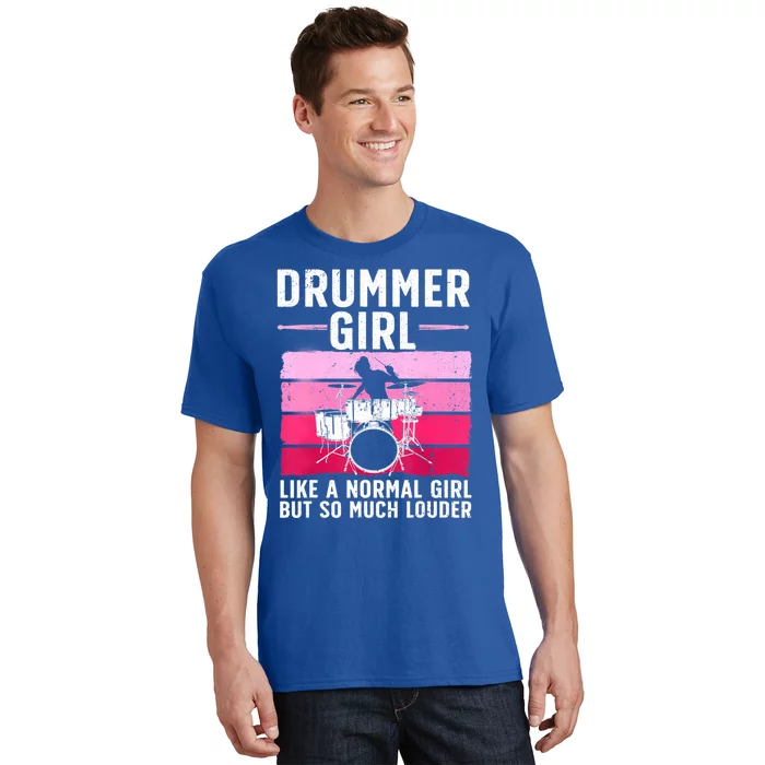 Best Drums For Girls Women Drummer Music Band Drum Musician T-Shirt