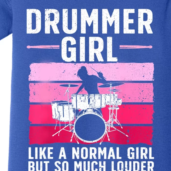 Best Drums For Girls Women Drummer Music Band Drum Musician Baby Bodysuit