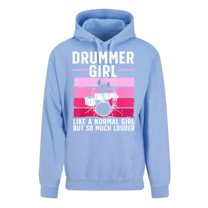 Best Drums For Girls Women Drummer Music Band Drum Musician Unisex Surf Hoodie