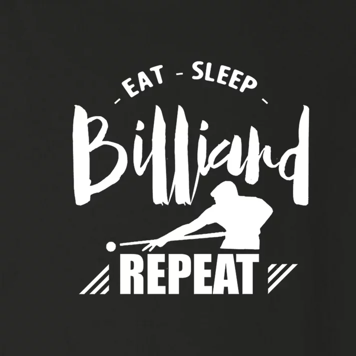 Billiards Dad Funny Eat Sleep Billiards Repeat Gift Father's Day Toddler Long Sleeve Shirt