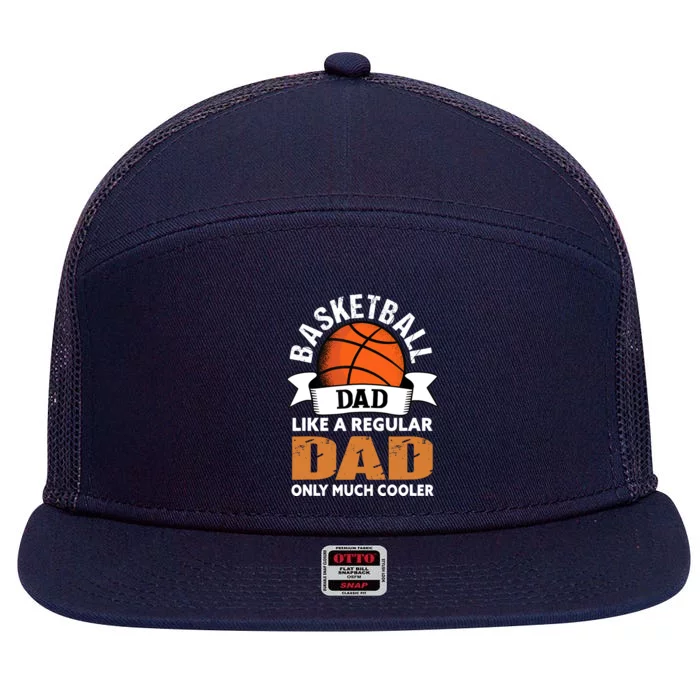 Basketball Dad - Funny Basketball Dad 7 Panel Mesh Trucker Snapback Hat