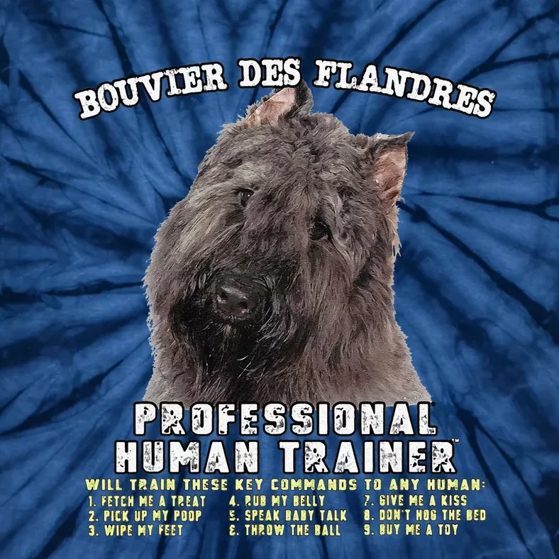 Bouvier Des Flandres Professional Human Trainer Cute Dog Tie-Dye T-Shirt