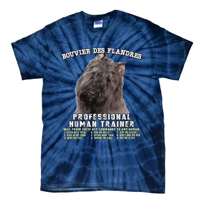 Bouvier Des Flandres Professional Human Trainer Cute Dog Tie-Dye T-Shirt