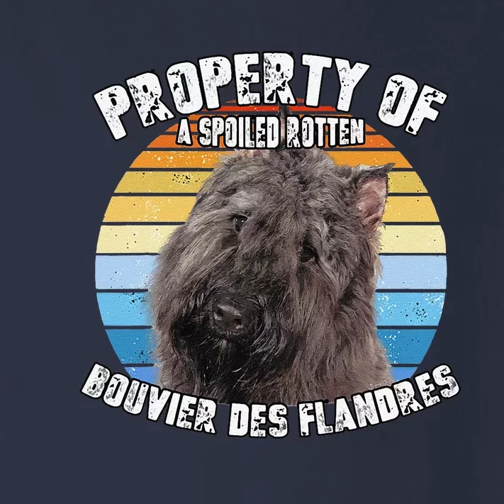 Bouvier Des Flandres Retro Property Of Cute Dog Toddler Long Sleeve Shirt