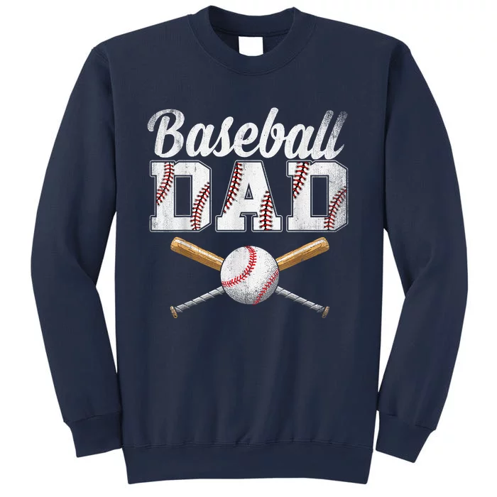 Baseball Dad For Dad Fathers Day Baseball Lovers Sweatshirt