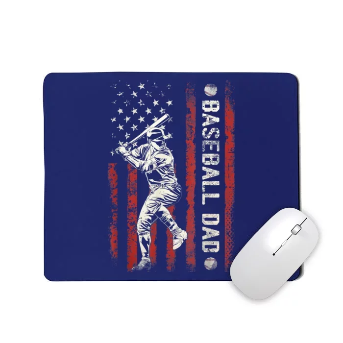 Baseball Dad Flag Gifts Dad Men Baseball Fathers Day Mousepad