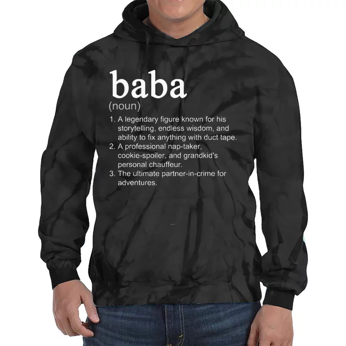 Baba Definition Funny Cool Tie Dye Hoodie