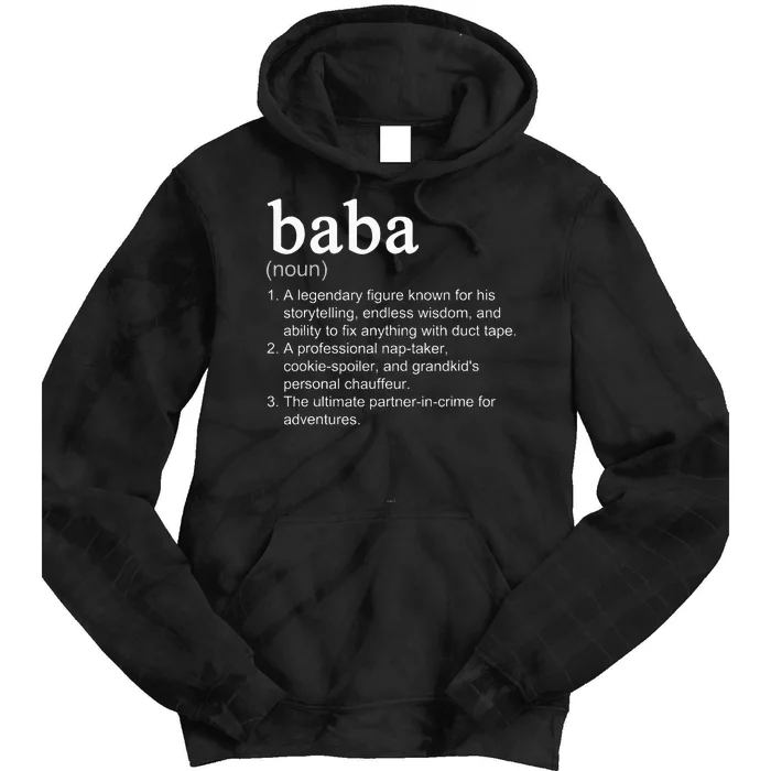 Baba Definition Funny Cool Tie Dye Hoodie