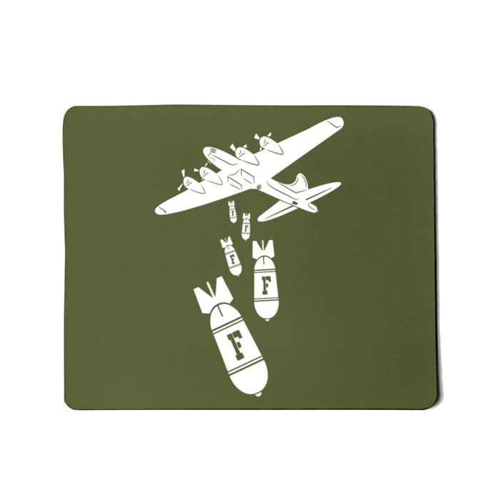 Bomber Dropping F Bombs Funny Mousepad