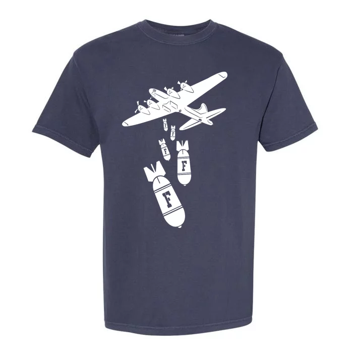 Bomber Dropping F Bombs Funny Garment-Dyed Heavyweight T-Shirt