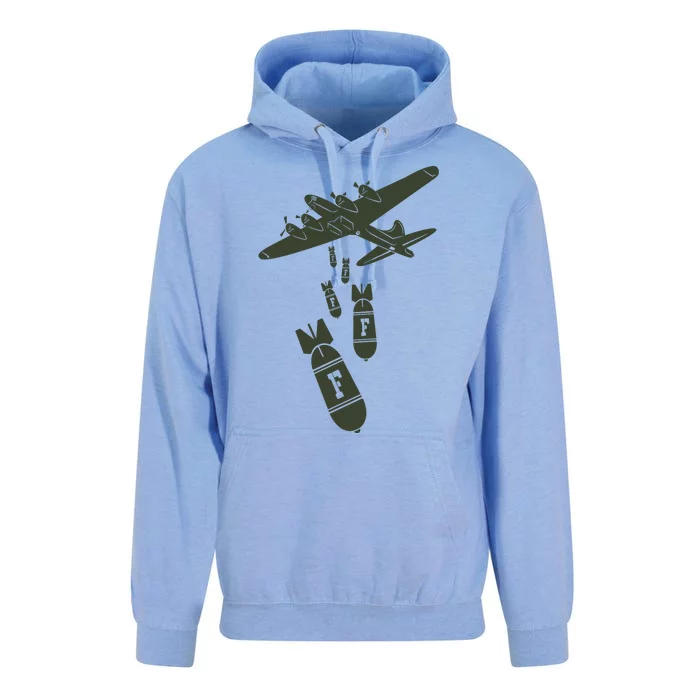 Bomber Dropping F Bombs Funny Unisex Surf Hoodie