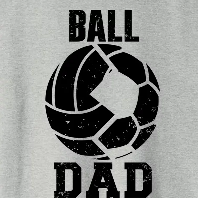 Ball Dad Funny Volleyball Soccer Dad Cool Gift Women's Crop Top Tee