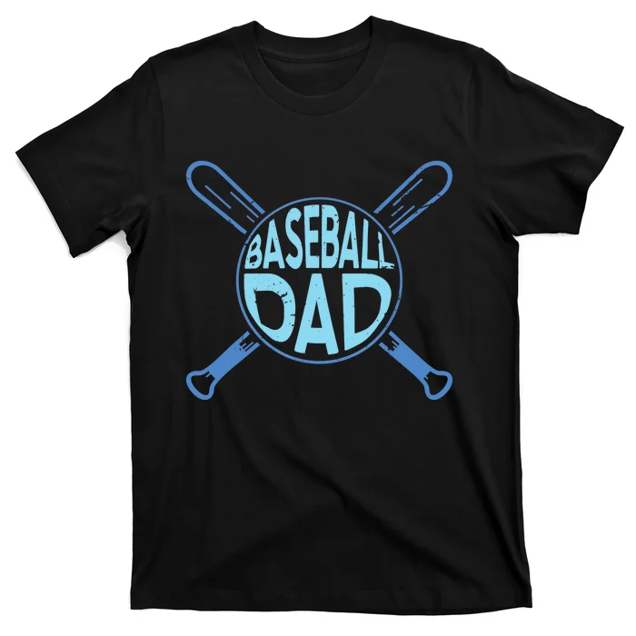 Baseball Dad Father Baseballer Daddy Papa Father's Day T-Shirt