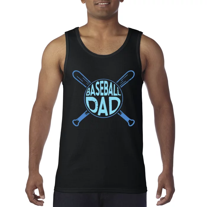 Baseball Dad Father Baseballer Daddy Papa Father's Day Tank Top